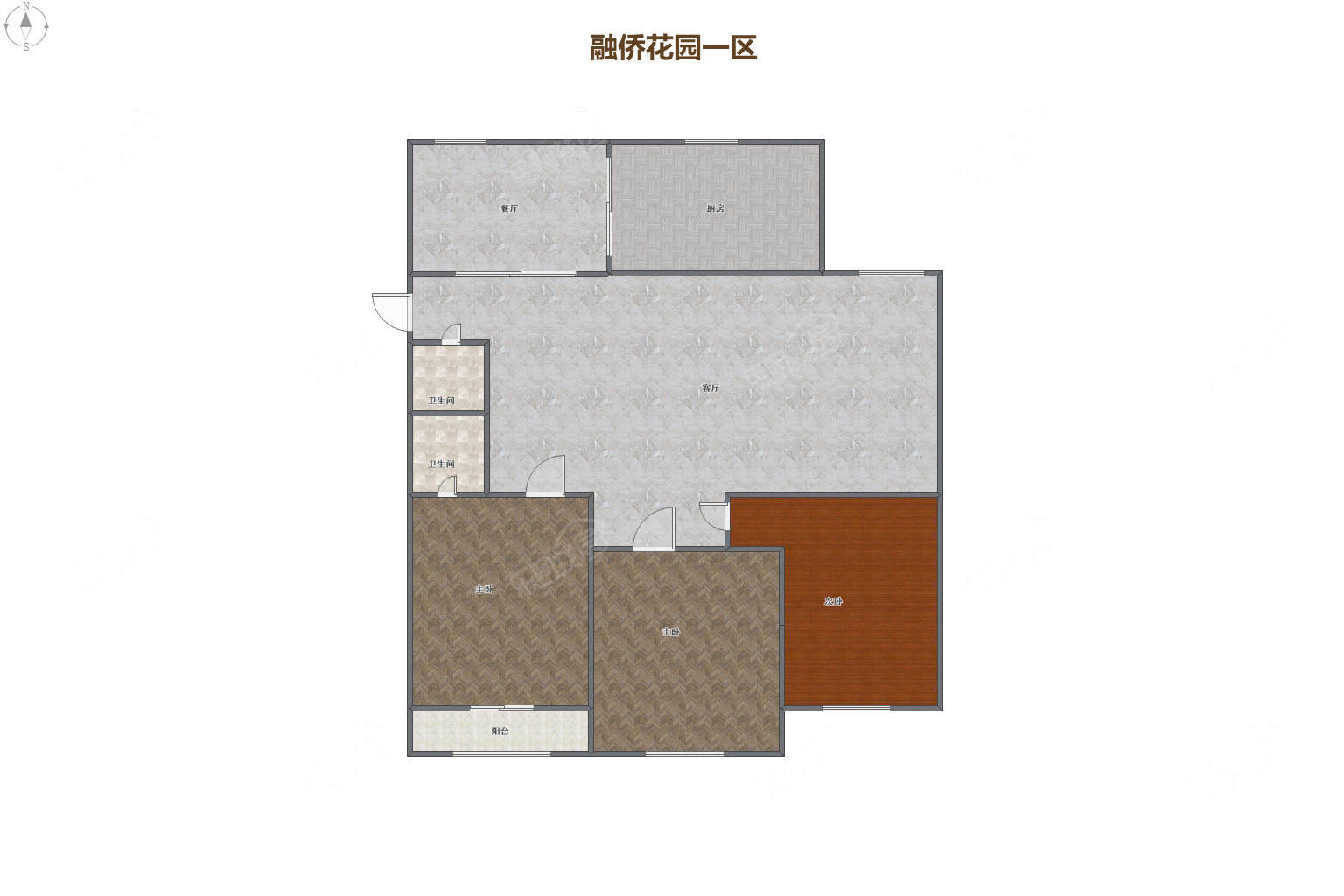 融侨花园一区大三房两卫带储物间，不沿街，社区管理好很安静