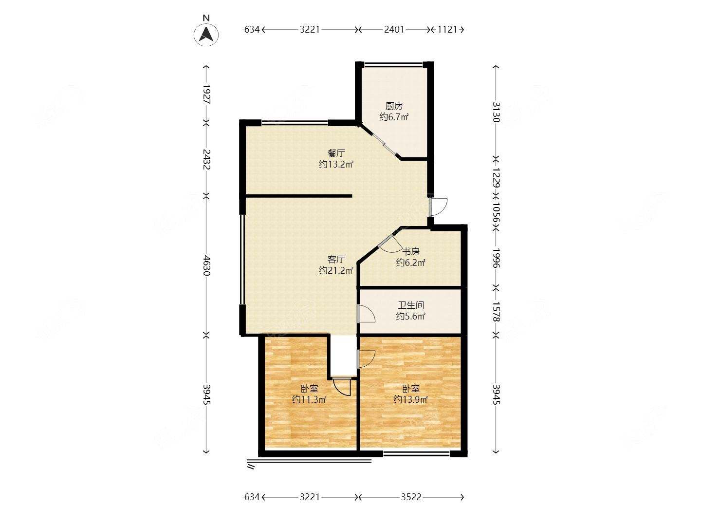 新店，金城小区，3房，南北通透拎包入住