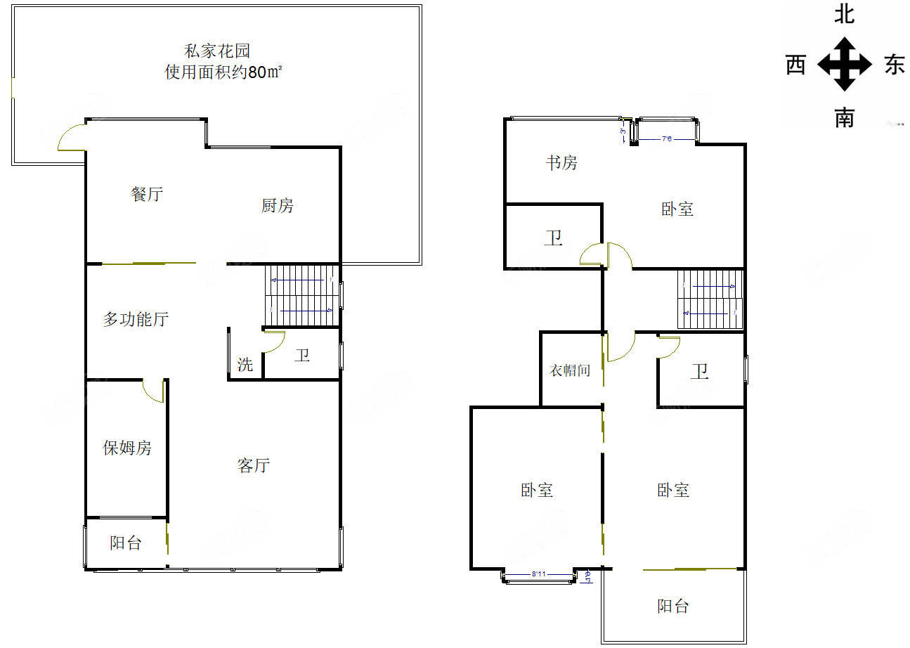 下叠别墅，五凤山名居，装修近百万，带80平花园