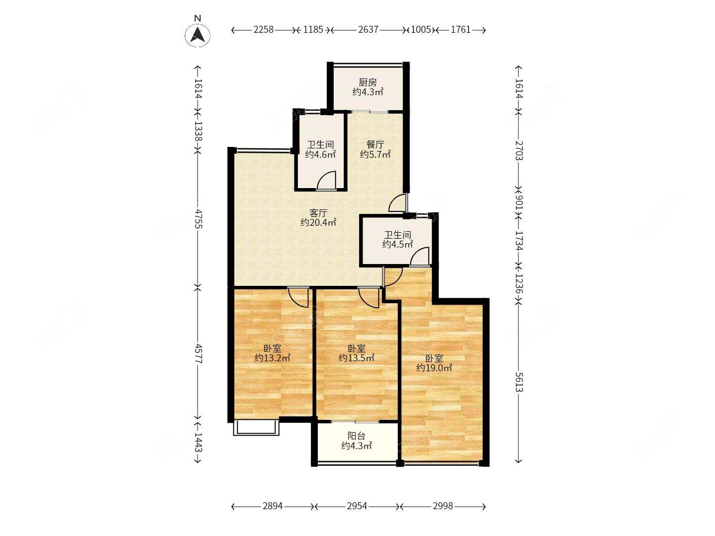 钱塘小屏东中，厅长楼，南北通透精装可拎包入住