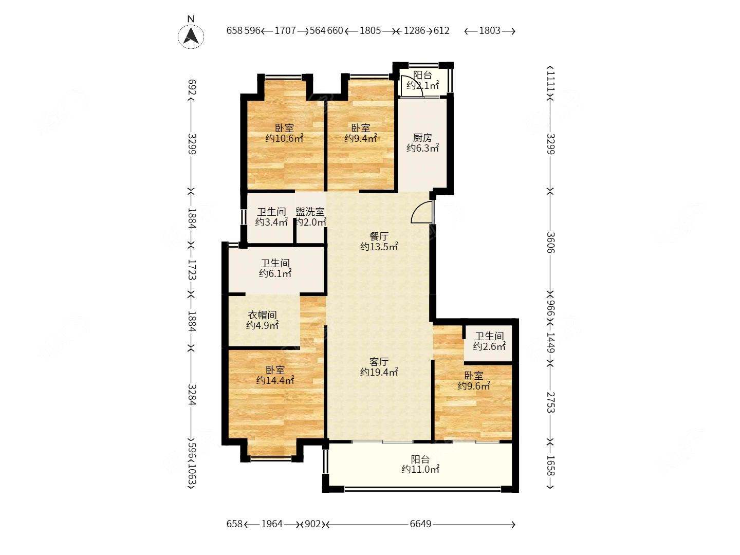 融侨则徐道壹号 4室2厅 南北