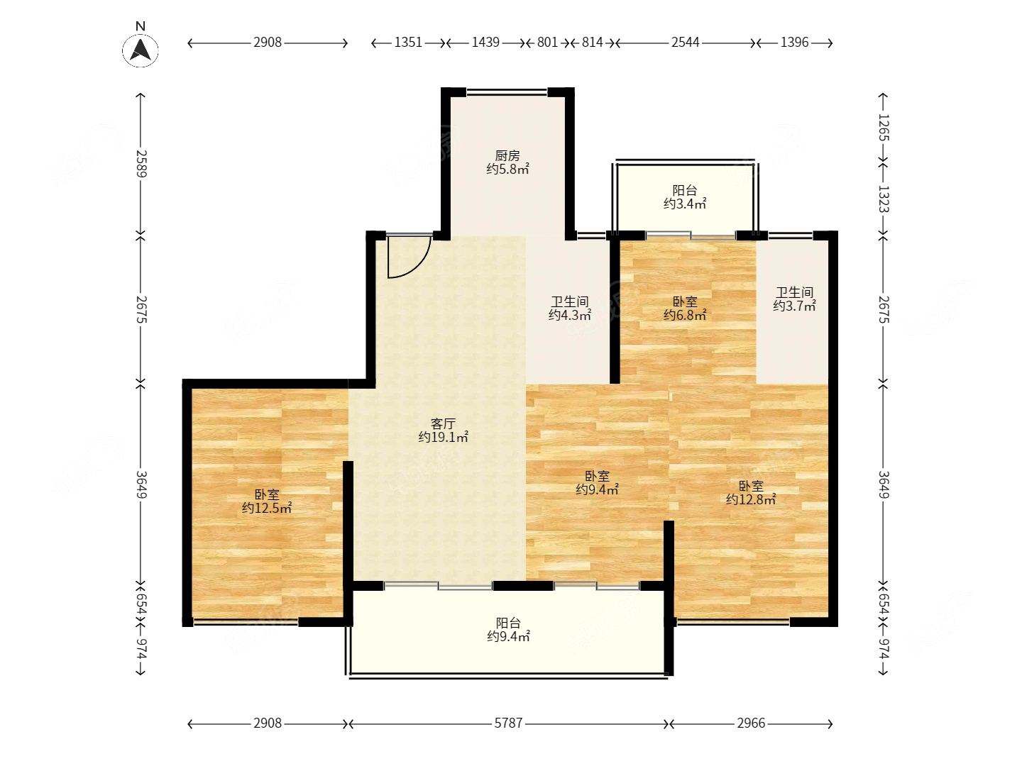 建发悦府 三房 一梯一户 商品房