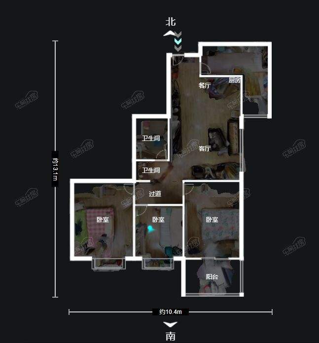 万科上海新苑 西南朝向 三房朝南 户型好