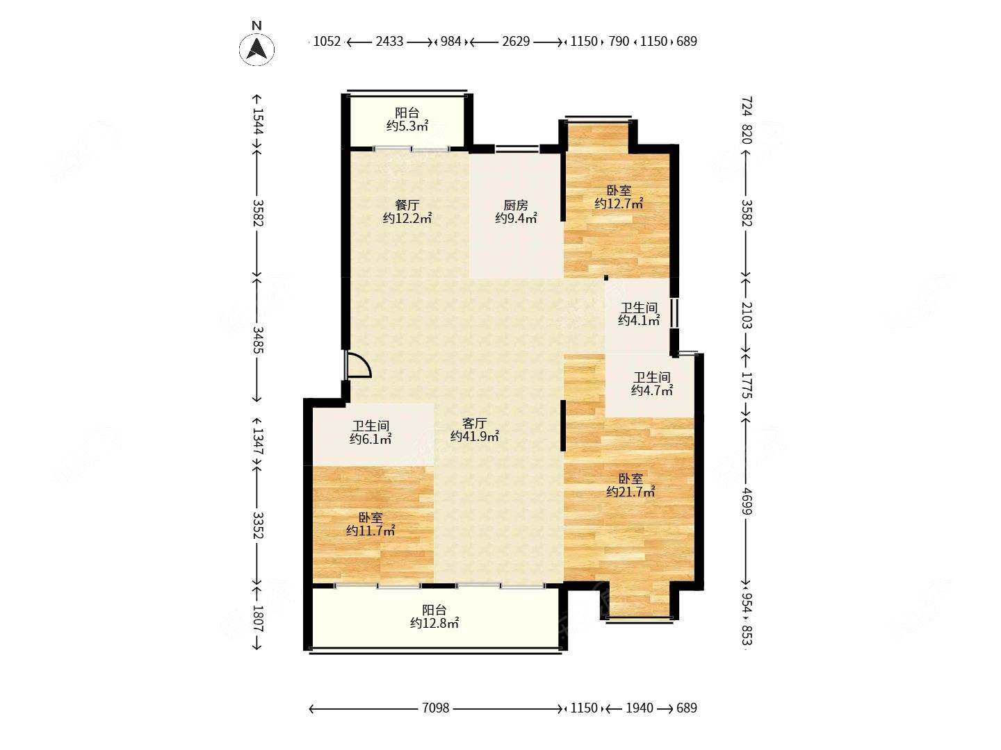 建发品质洋房，电梯4房3卫双主卧，东端，秀山地铁口，车位另售