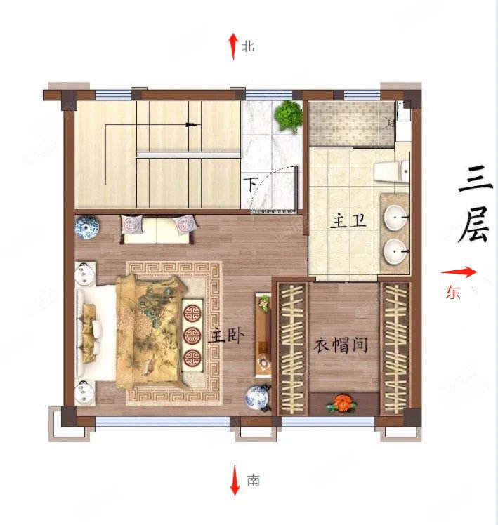 联发君领天玺B区 5室2厅 南北