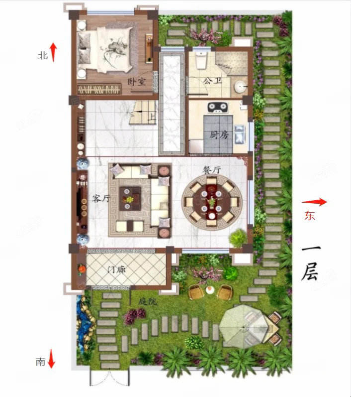 联发君领天玺B区 5室2厅 南北