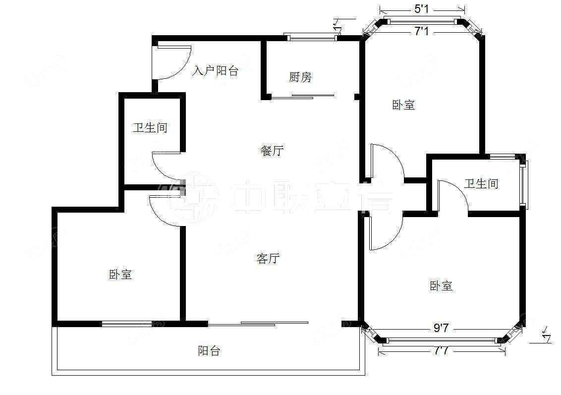 武夷嘉园 3室2厅 南北东