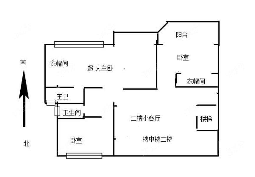 百万豪装，复式楼中楼5房，