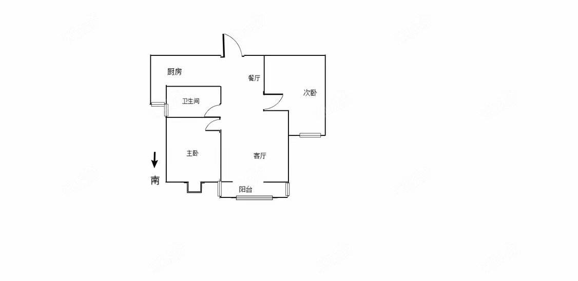 莆田九龙小区 2室2厅 南