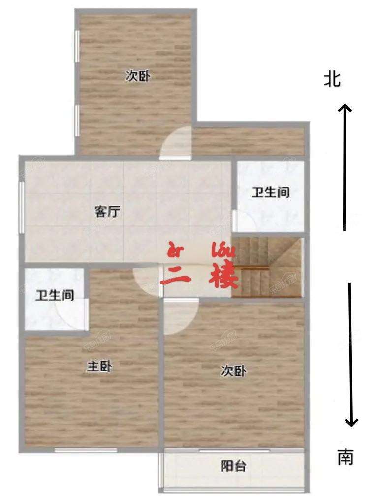 保利金香槟 3室1厅 南北