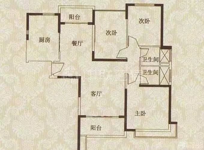 三盛中央公园(宁德) 4室2厅西三彩 高楼层 视野开阔